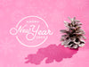 New Year 2020 Concept With Pine Cone And Shadow Psd