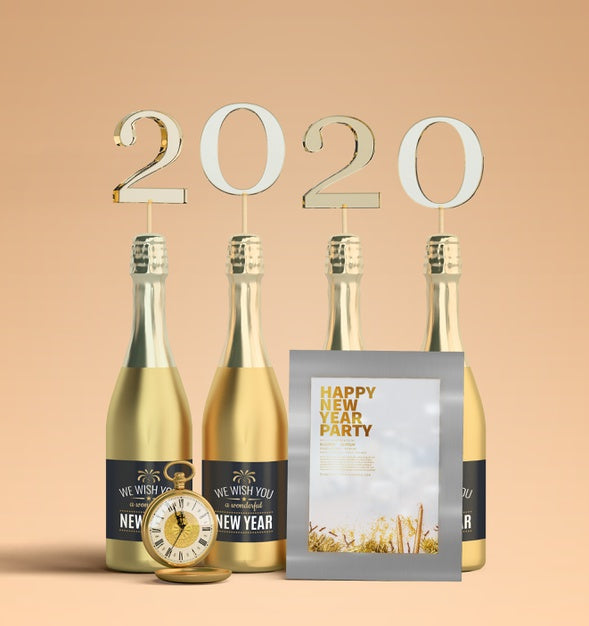 New Year 2020 Frame Mock-Up Psd