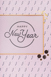 New Year Lettering On Minimal Golden Frame Psd