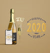 New Year Mock-Up With Champagne Psd