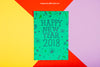 New Year Mockup With Poster Psd