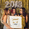 New Year Mockup With Three Girls Holding Whiteboard Psd