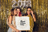 New Year Mockup With Three Girls Psd
