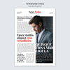 Newspaper Cover Concept Mock-Up Psd