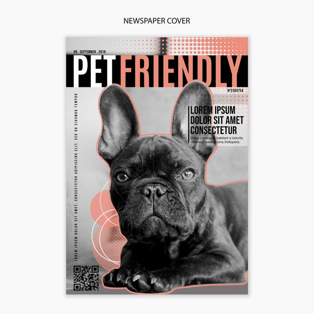 Newspaper Edition With Friendly Dog On Cover Psd