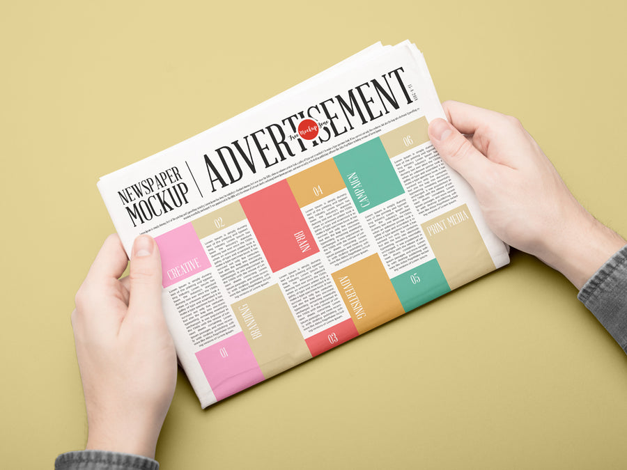 Newspaper Mockup Psd For Advertisement 2018