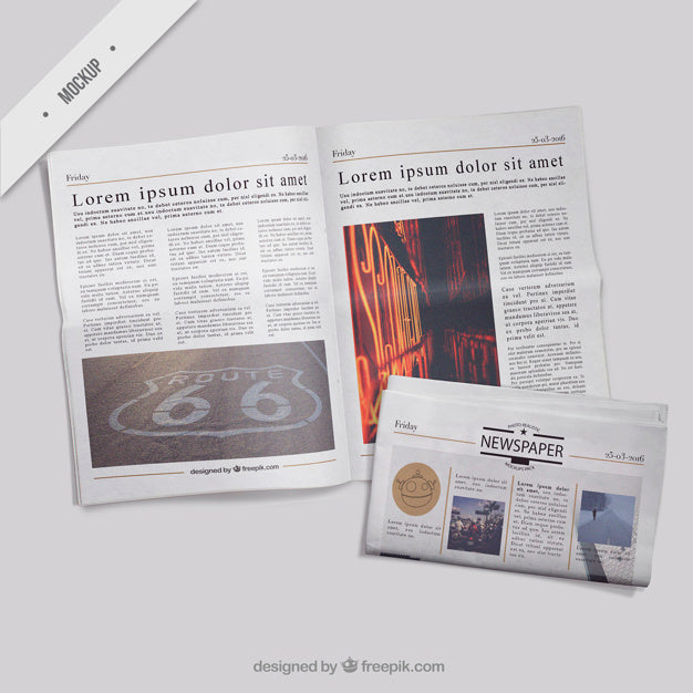 Newspaper Mockups Psd