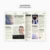 Newspaper Scientific Article Inner Double-Pages Template Psd