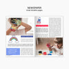 Newspaper Template About Childrens Childhood Psd