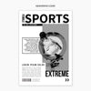 Newspaper Template About Sports Psd