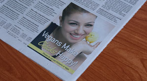 Newspaper Vertical Ad Mockup Psd