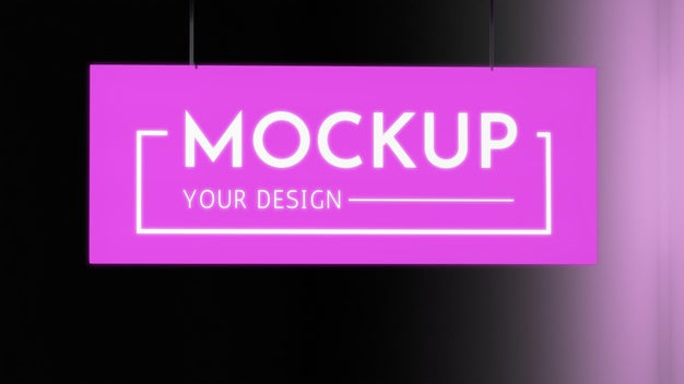 Night Business Pink Sign Psd