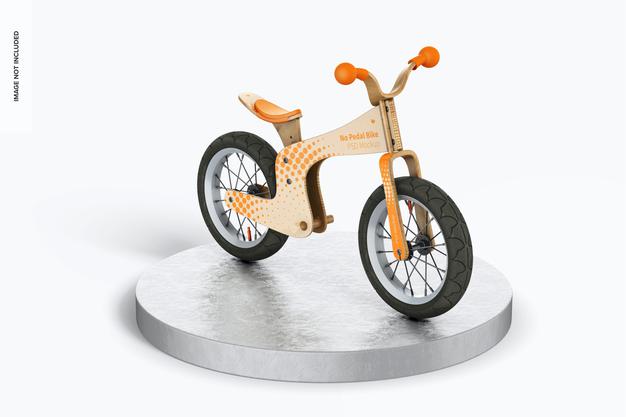 No Pedal Bike Mockup, Left View Psd
