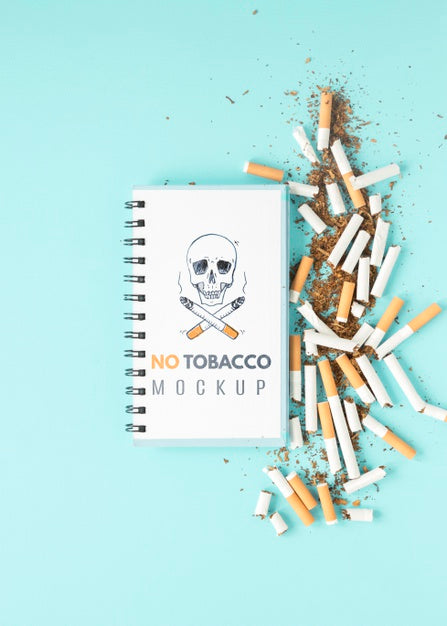 No Smoking Mock-Up Top View Psd