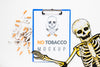 No Smoking Mock-Up With Skeleton Psd