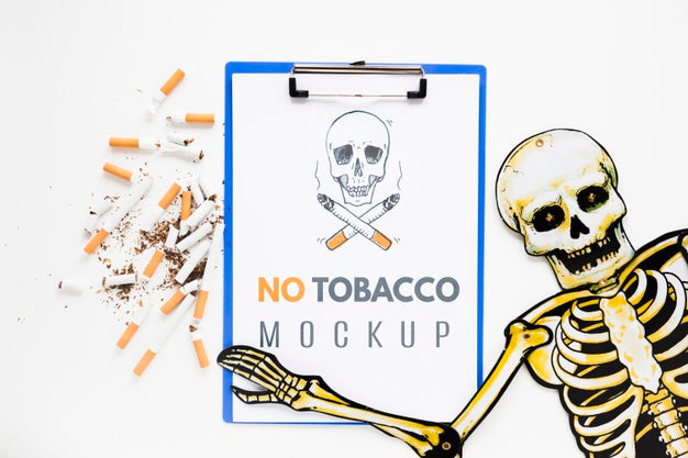 No Smoking Mock-Up With Skeleton Psd