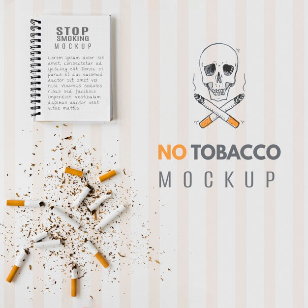 No Tobacco Mock-Up Design Psd