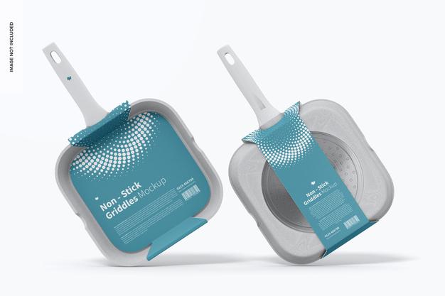 Non - Stick Griddles Mockup Psd