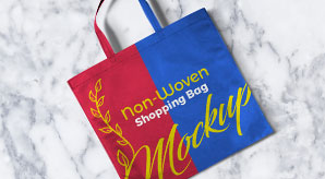 Non-Woven Shopping Bag Mockup Psd
