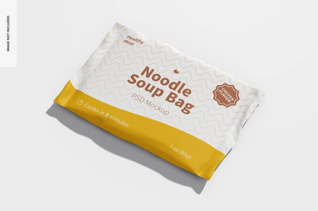 Noodle Soup Bag Mockup Psd