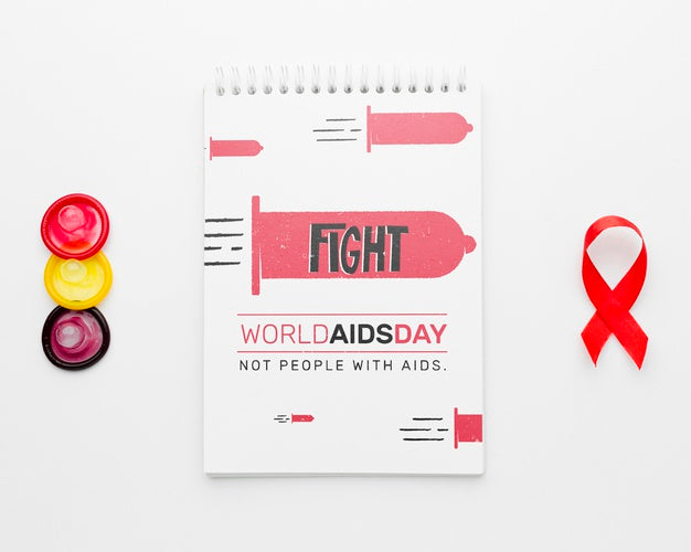 Notebook And Condoms Arrangement Psd