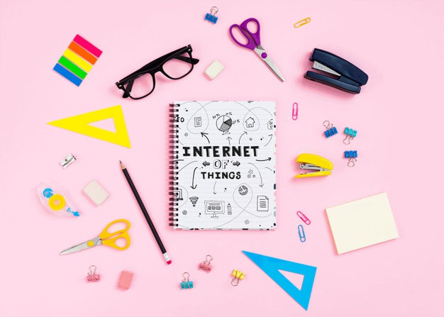 Notebook And Desk Stationery Psd