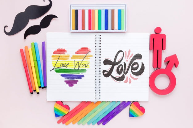 Notebook And Mustache Psd