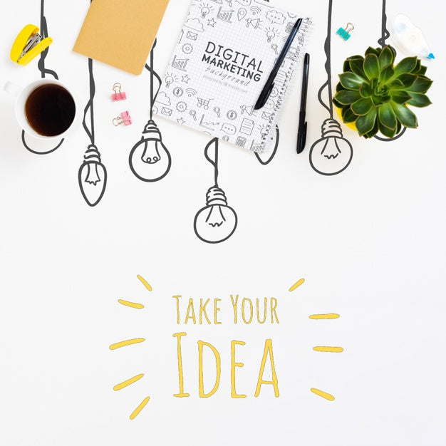 Notebook And Pens Idea Concept Psd