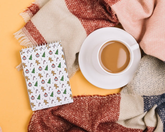 Notebook Cover Mockup With Christmas Concept Psd