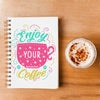 Notebook Cover Mockup With Coffee Concept Psd