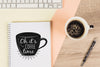 Notebook Cover With Coffee Psd