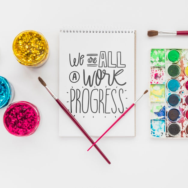 Notebook For Drawing And Tools For Art Work Psd