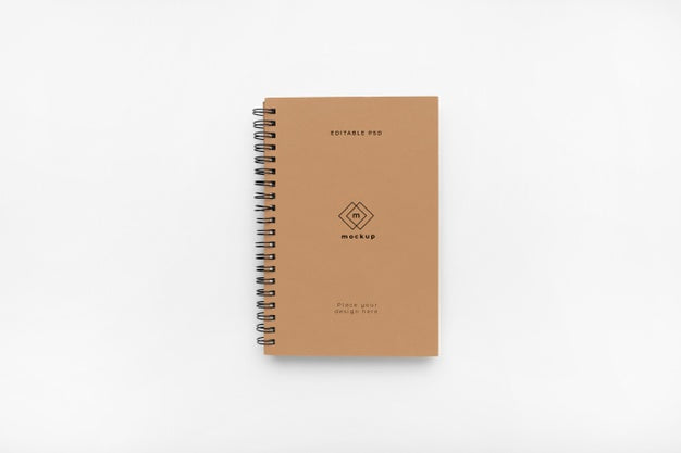 Notebook Hardcover Mockup On White Background Psd