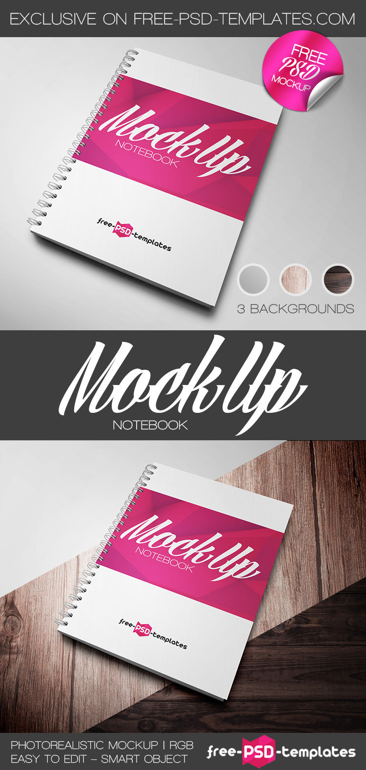 Notebook Mock-Up In Psd