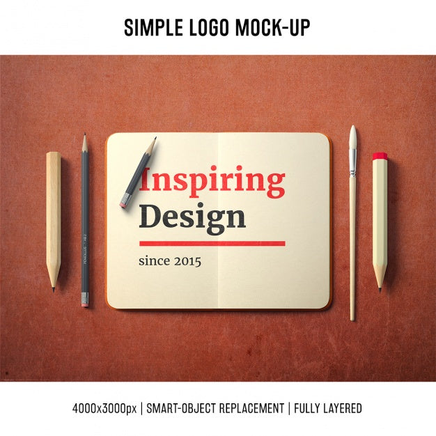 Notebook Mock Up Template Psd