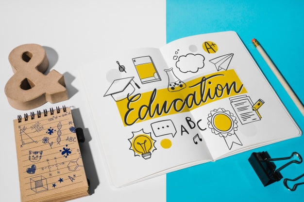 Notebook Mockup For Education Concept Psd