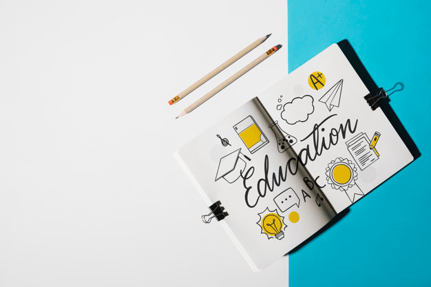 Notebook Mockup For Education Concept Psd