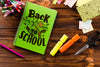Notebook Mockup With Back To School Concept Psd