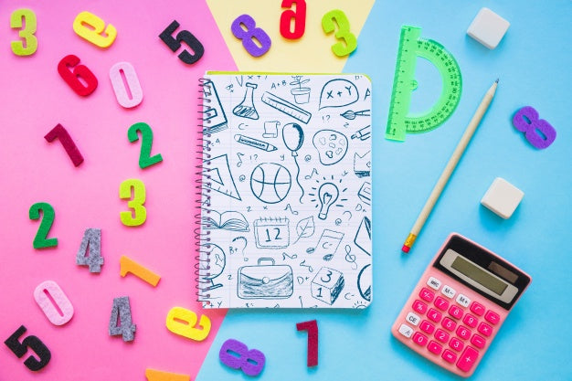 Notebook Mockup With Back To School Concept Psd