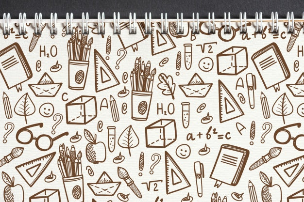 Notebook Mockup With Back To School Concept Psd