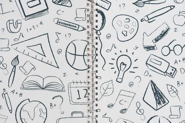 Notebook Mockup With Back To School Concept Psd