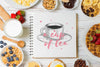 Notebook Mockup With Breakfast Concept Psd