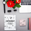 Notebook Mockup With Internet Objects Psd