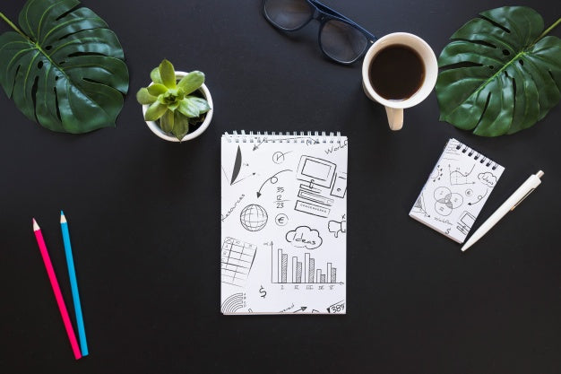 Notebook Mockup With Internet Of Things Concept Psd