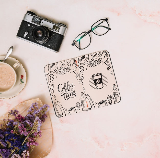 Notebook Mockup With Spring Concept Psd