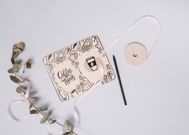 Notebook Mockup With Spring Concept Psd