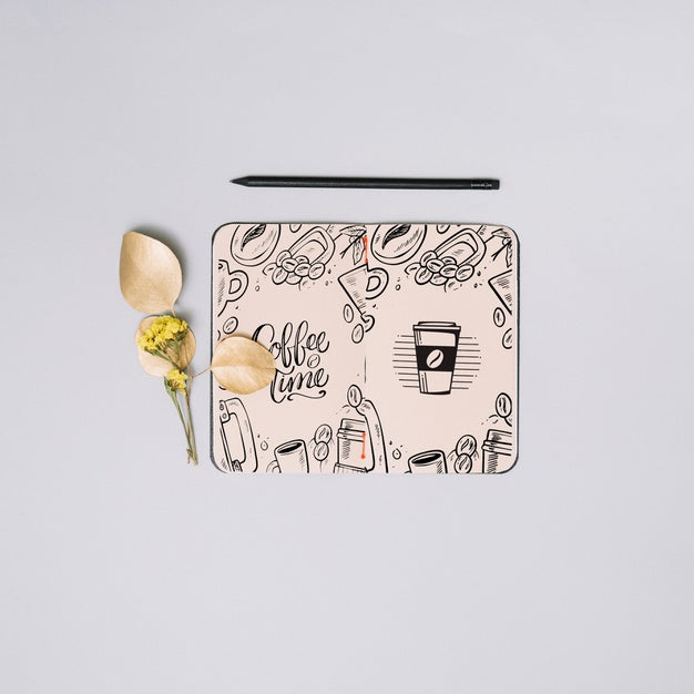 Notebook Mockup With Spring Concept Psd