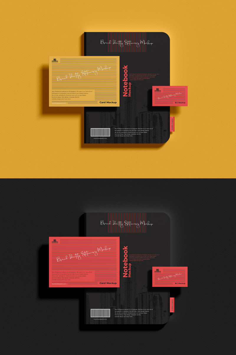 Notebook Stationery Mockup Psd