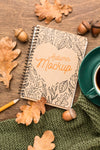 Notebook With Cup Of Coffee Mock-Up Psd