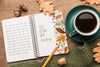 Notebook With Cup Of Coffee Psd